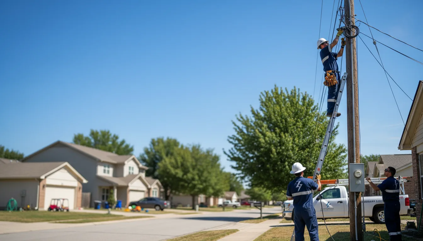 Residential electrician providing installation services in Fredonia, TX
